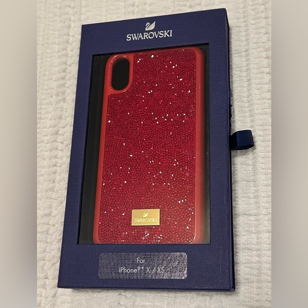 Swarovski iPhone X/XS case - red